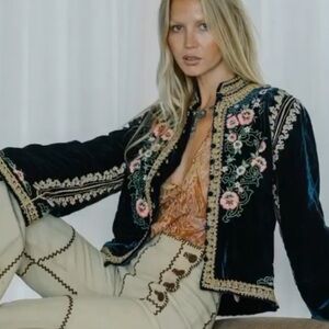 Chasing Unicorns Dark Horse Silk Velvet Jacket - NWT - XL